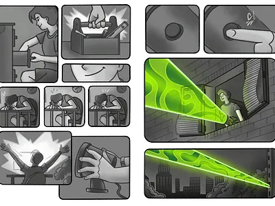 Animated Comic "Creative team" 2\4 animation comic history illustrations koshutrina merkulove procreate