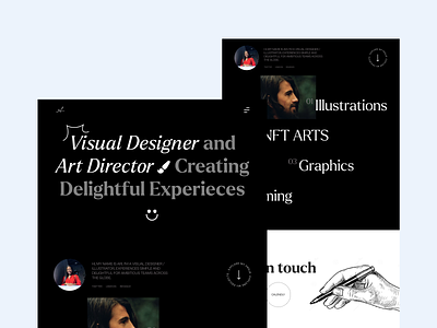 Portfolio Landing Page illustration landing page minimal motion graphics portfolio web webpage website