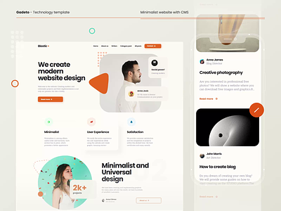 Blastic Studio / Agency & Designer Website blog cms color colorful concept design minimalist portfolio template theme ui ux web design website