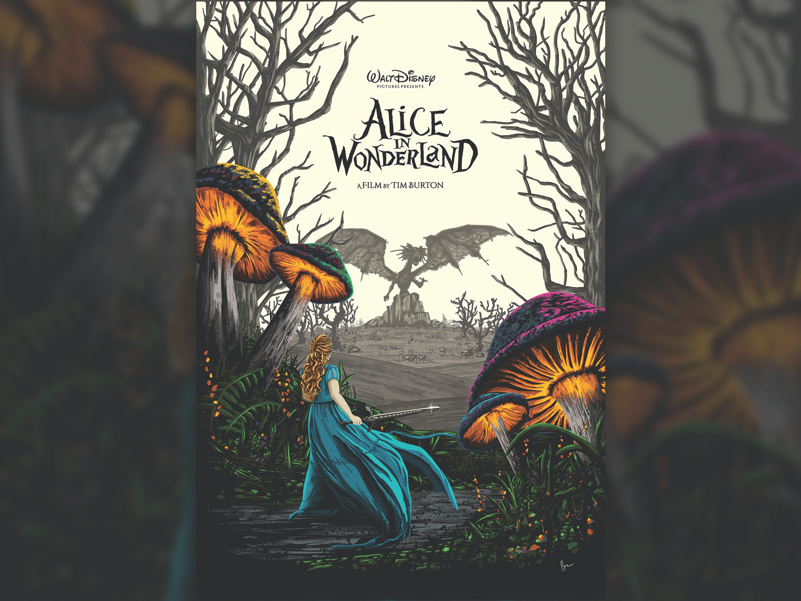 Tim Burton: Alice in Wonderland by Derek Payne on Dribbble, image size:1600x1200