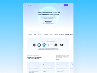 Redesign Website Oncase Recife blue design ia interface page redesign