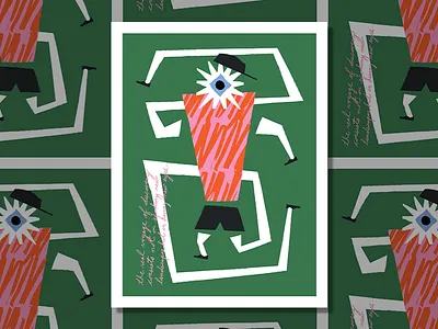 Eyes Wide Open - Discovery Through Running illustration illustrator running texture zine