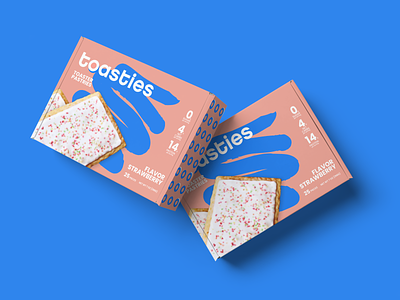 toasties | logo, brand identity and packaging design box brand design brand identity branding candy cookies delivery food fruits logo logo design logodesign package packaging design pastry pink poptarts snack toasties vegan