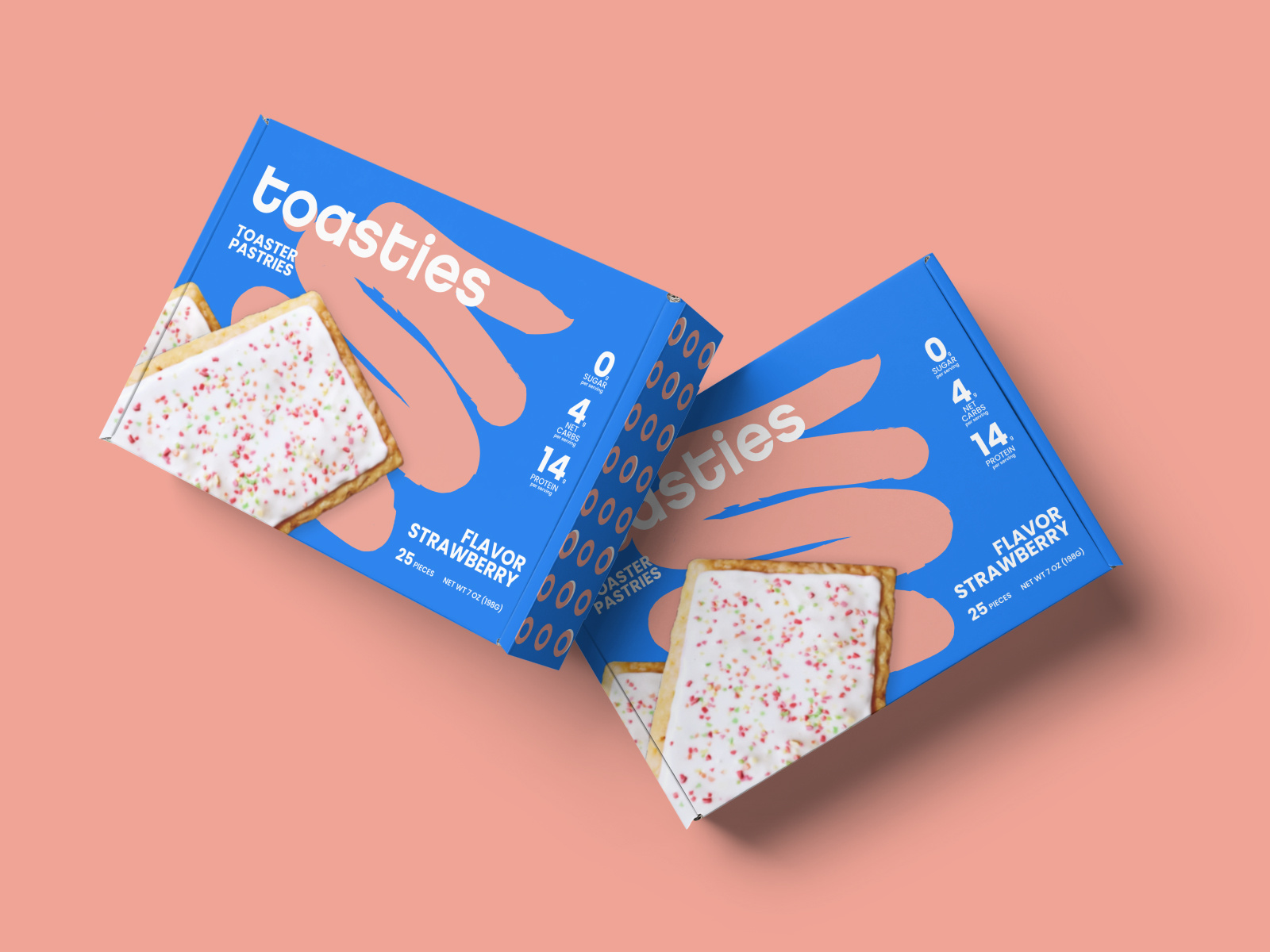 toasties logo, brand identity and packaging design by Marina