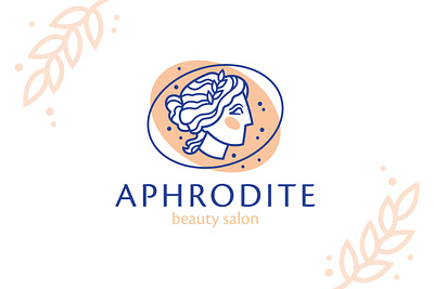 Antique Face Logo aphrodite beauty branding graphic design logo merkulove salon vector