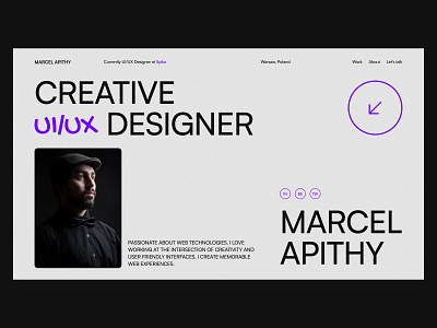 Creative Portfolio Website black branding design illustration logo portfolio ui uiux uiuxdesign ux uxui vector web webdesign white