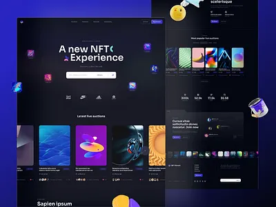 NFT Market | NFT Landing Page Ui Design | ui_Clutch animation design figma graphic design landing page landing page motion motion graphics nft nft landing page nft ui nft website ui ui design ux ux ui web motion web ui website website motion website ui