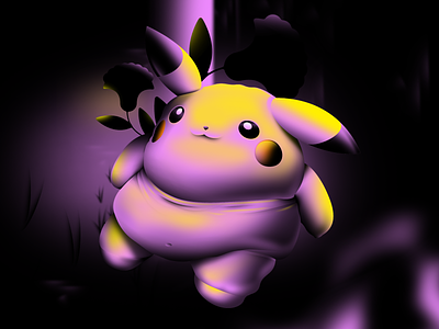 Fat Pikachu fat pikachu gradient illustration photoshop pikachu pokemon texture