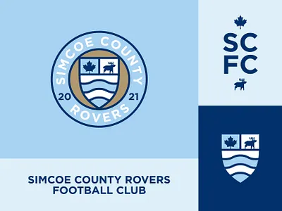 Simcoe County Rovers F.C. - Branding Identity brand brand identity branding design flat design flat illustration league 1 ontario logo logo design minimal rovers fc simcoe county rovers fc typography