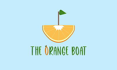 orange boat logo. branding logo