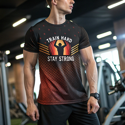 Gym T shirt Design branding graphic design gym gym t shirt logo t shirt design typography design