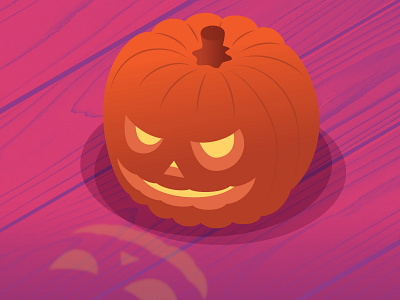Fright-Fall: Day 12 (Jack-O-Lantern) digital fall illustration jack o lantern night pumpkin trick or treat vector