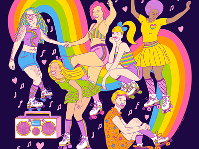 Trans Rights Are Human Rights apparel bold boombox branding design empowerment equality illustration love merchandise music planned parenthood procreate rainbows skating party vector