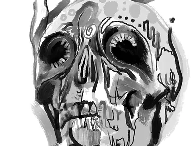 Digital Skull Drawing art digital art illustration procreate