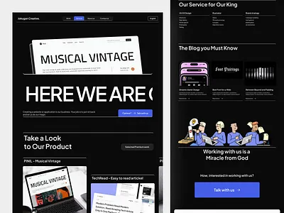 Jokugan Creative - Creative Agency Studio agency blog brutalism clean creative cta dark graphic design hero ilustration landing landing page mockup product service studio ui uiux web design website