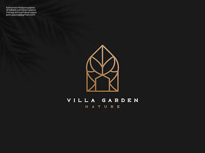 Villa Garden Nature Logo lettermark