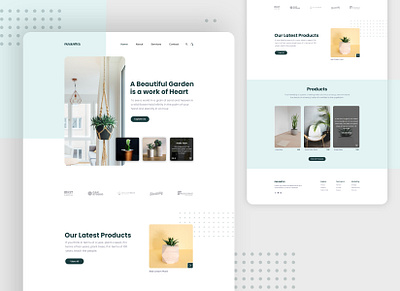 Landing Page Thumbnail branding design landing page plaaants plants seller shop ui ux web web design