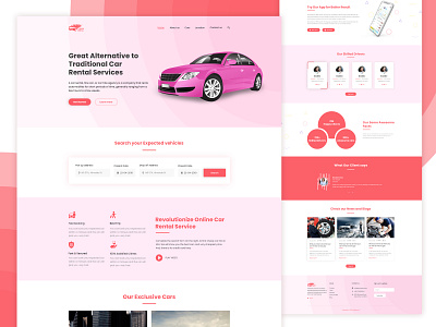 Taxi Complete Website Template car taxi ui website template