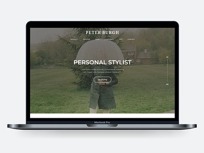 Peter Burgh - Personal Clothing Stylist classic website clothing clothing stylist elegant fashion fashion designer fashion studycase fashion stylist minimalist personal clothing professional professional website study case stylist ui design web design website