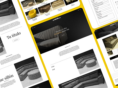 Sofa Shop - Ecommerce black branding design illustration landing landing page ui ux website white