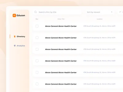 Educon - Administration View administration dashboard clinic dashboard dashboard dashboard design dashboard learning dashboard view edu education education dashboard elearning game dashboard guardian health dashboard learning school dashboard web design website
