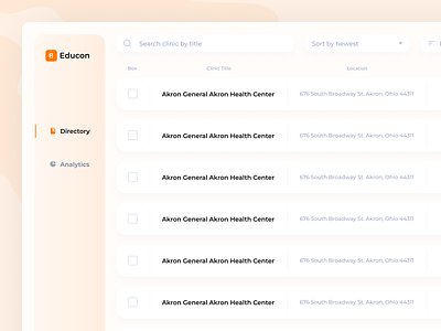 Educon - Administration View administration dashboard clinic dashboard dashboard dashboard design dashboard learning dashboard view edu education education dashboard elearning game dashboard guardian health dashboard learning school dashboard web design website