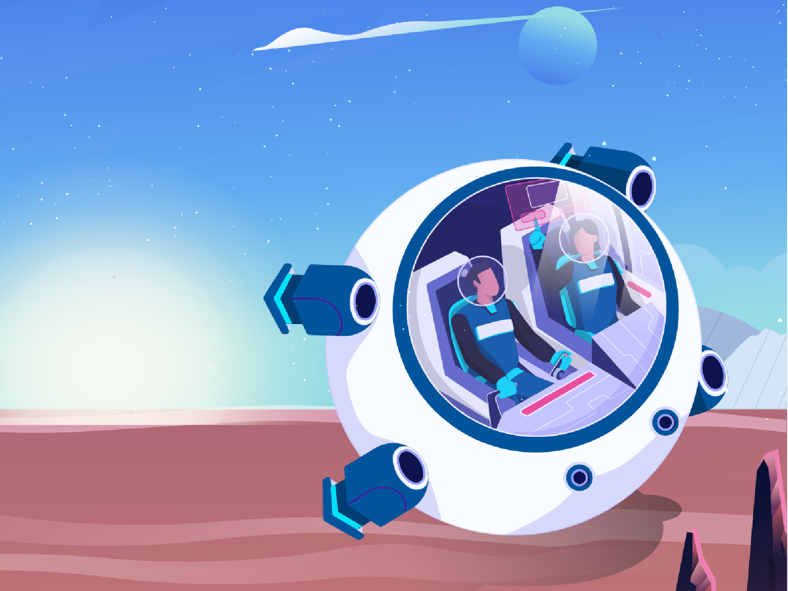 Illustration Design by Quentin Gilon for manypixels on Dribbble