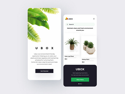 Ubox Nurturing Plant App app application cart design figma green leaf logo mobile app mobile design money plant order palm leaf plant plant app ui ui design ux
