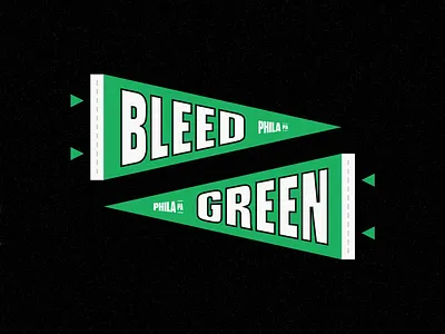 Bleed Green Pennant eagles football green logo pennant philadelphia philly typogaphy