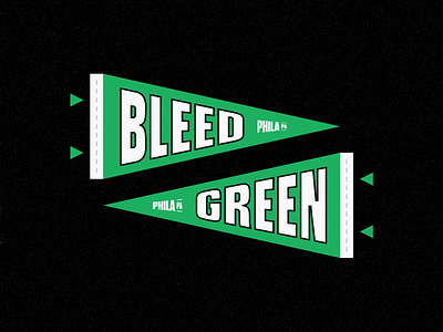 Bleed Green Pennant eagles football green logo pennant philadelphia philly typogaphy