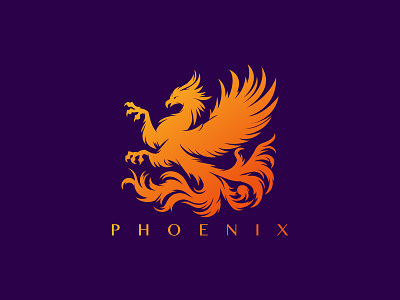 Phoenix Logo agency america bird bird logo corporate flat fly flying freedom logo for sale luxurious majestic modern outdoor phoenix logo ui ux vector wing wings wisdom