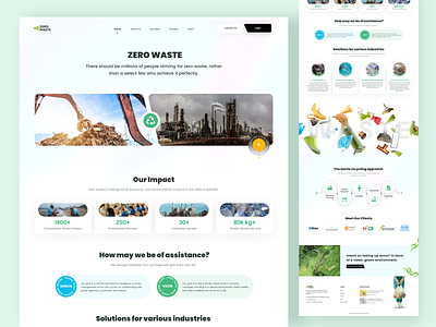 Waste Management Web Design branding clean earth design landing page design save earth ui ui ux ui ux design waste management waste management website design waste website web design web development web ui website design website development