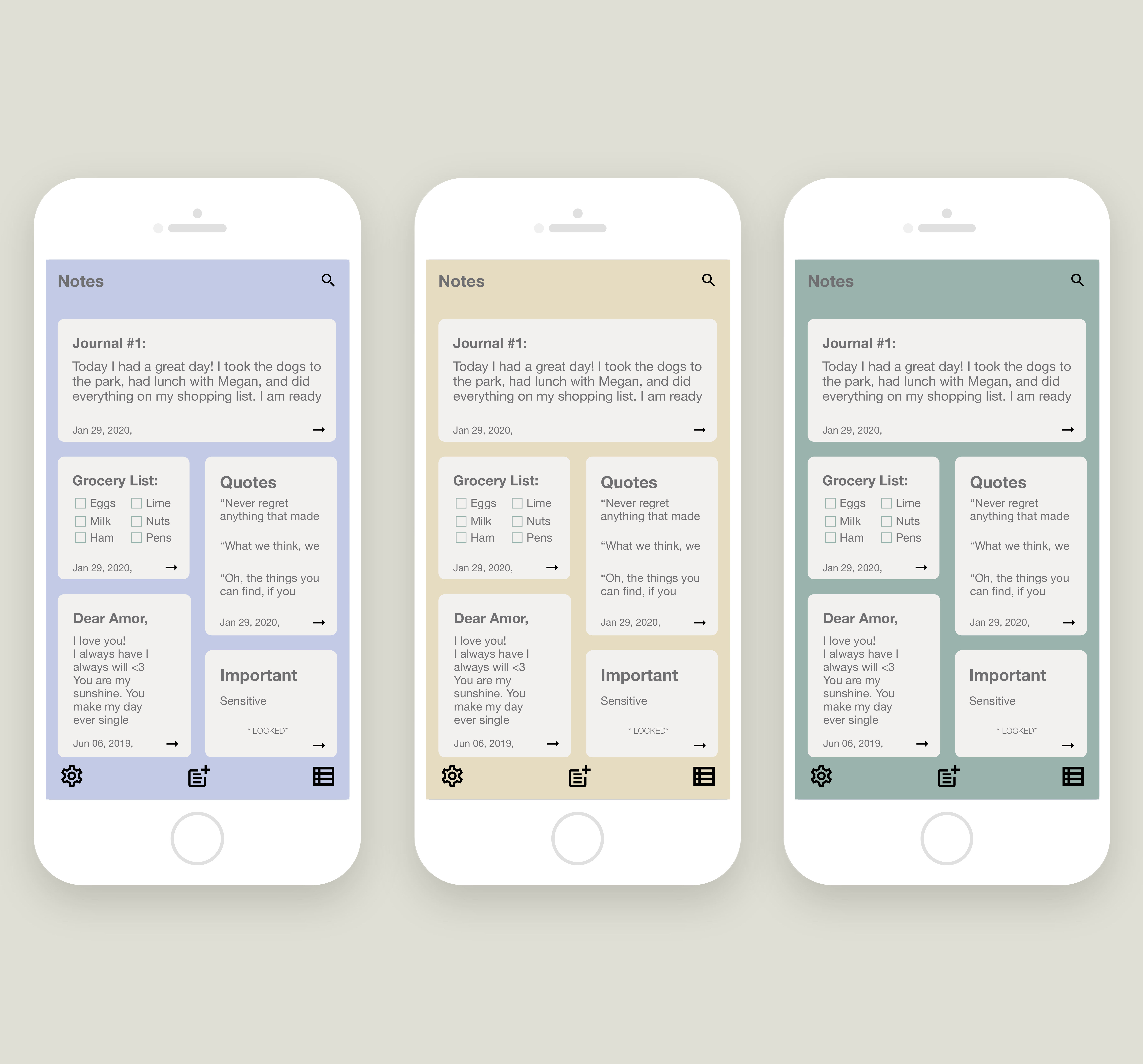 Notes Widget by Marian Parajon on Dribbble
