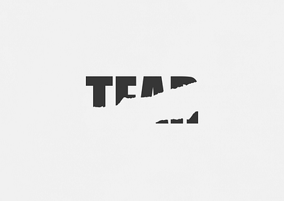 Tear | Typographical Poster design font graphics illustration poster sans serif simple text typography word