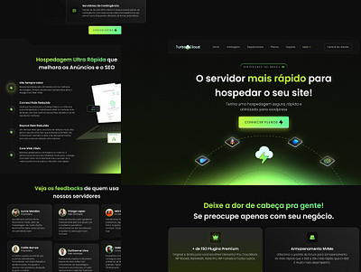 TurboCloud Website - Redesign figma design hospedagem host hosting landing page saas saas landing page saas website site turbo cloud ui ui design ux website