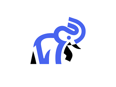 LOGO - ELEPHANT blue branding design elefant elephant icon identity illustration logo marks symbol ui vector