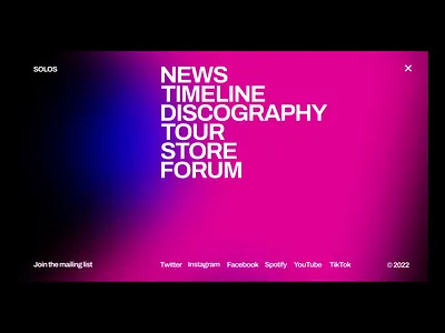 Menu Animation Concept animation gradient menu motion graphics navigation ui web website