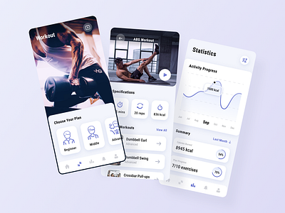 Workout app design mobile app design mobile design ui design uiux uiux design ux design