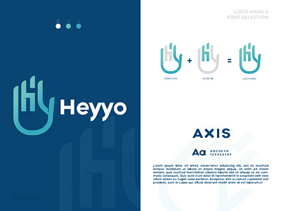 Heyyo brand identity branding graphic design illustration logo typography