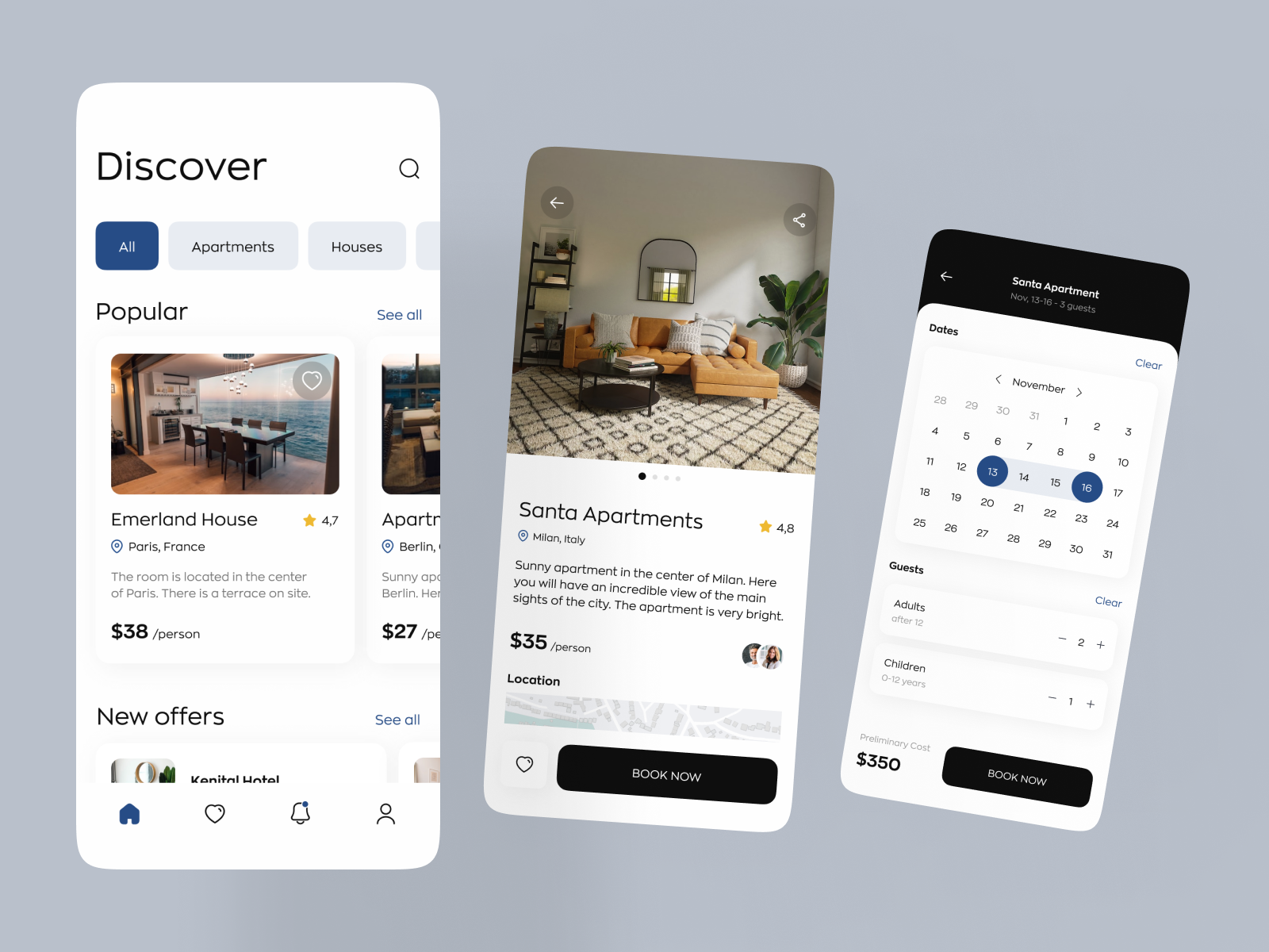 Renting App by Alexander Kontsevoy for Ronas IT UI/UX Team on Dribbble
