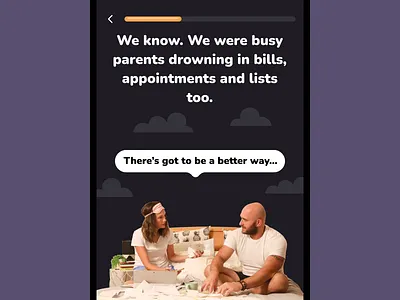 Onboarding Story android app branding clouds flow icon icons indicator ios iphone minimal mobile new user onboard onboarding progress sign in sign up speech ui
