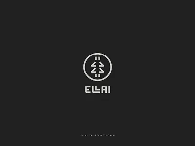 Ellai logo boxing branding coach logo mark thai trainer