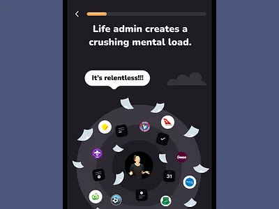 Onboarding Story admin android icon icons ios iphone life mobile onboard onboarding progress speech bubble story ui