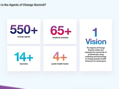 Agents of Change Summit 2020 change conference health landing san diego shadow ui ux xd