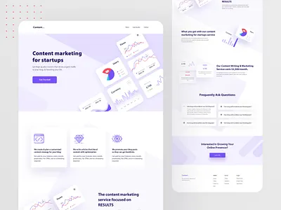 Content Marketing - Landing Page Design agency agency website chart content dashboard design designer graph landing marketing marketing site ui ux web web design website