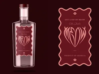 Meow ⋆ Label Design ⋆ Pallete 02 acohol brand and identity branding chacha colors design heart identity illustration label design lettering logo logotype packaging palette symbol typography ui vodka