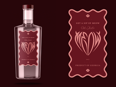 Meow ⋆ Label Design ⋆ Pallete 02 acohol brand and identity branding chacha colors design heart identity illustration label design lettering logo logotype packaging palette symbol typography ui vodka