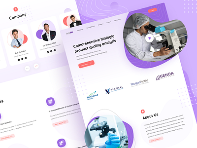 Intabio Landing Page - Redesign card clean dailyinspiration design footer home homepage intabio landingpage noansa purple redesign science technology ui uidesign uitrends uiux webdesign website