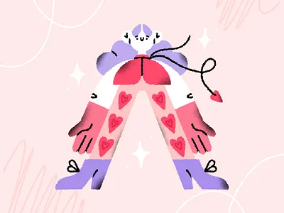 ready for love 💌 character character design girl heart illustration love valentine valentines day