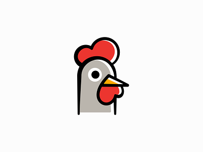 Chicken Logo bird branding cartoon character chicken cute design farm gaming identity illustration logo mark mascot poultry premium restaurant rooster symbol vector